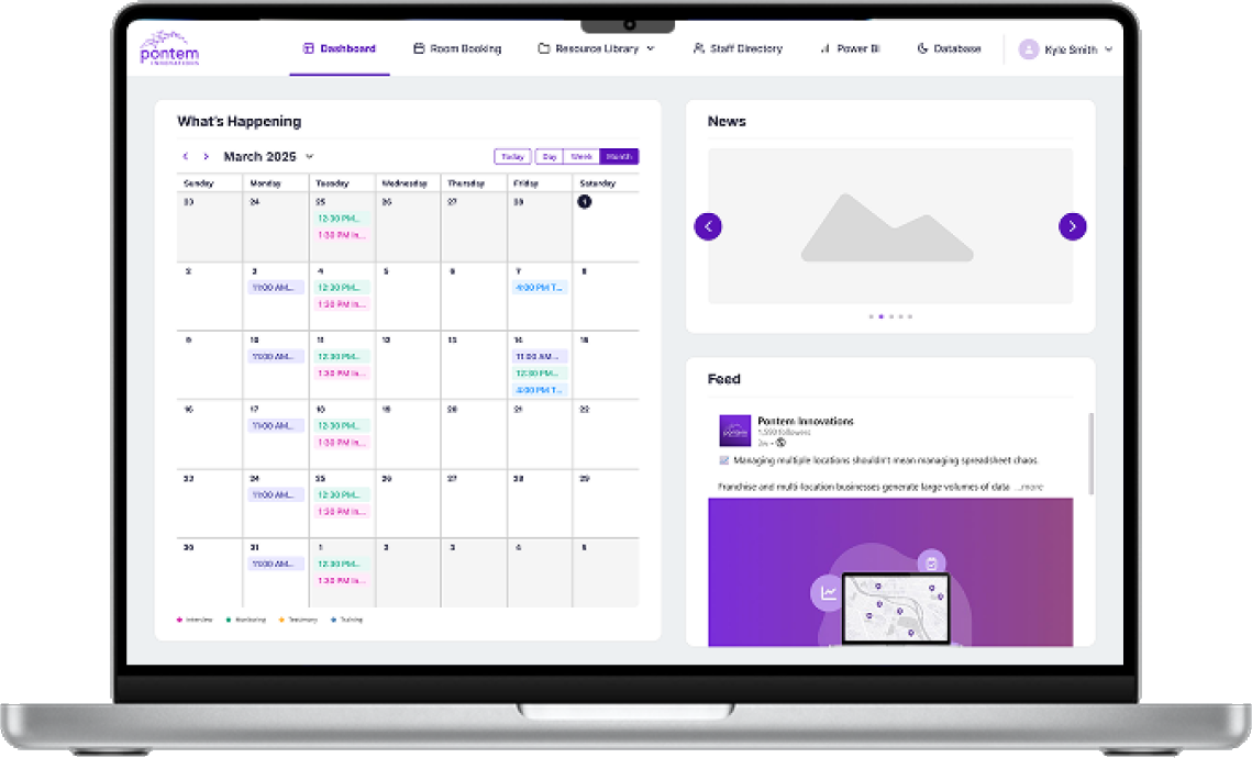 Scheduling calendar and posts panels